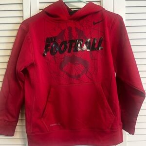 Nike Red Kids' Football Pullover Hoodie
